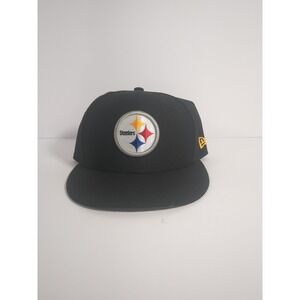 Pittsburgh Steelers New Era 59Fifty Fitted 7 1/2‎ Hat Cap Men NFL Football Black